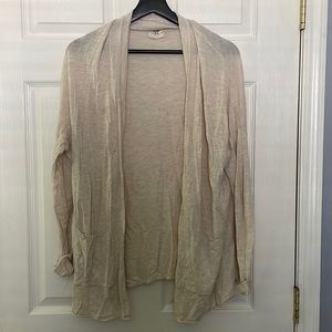 Billabong lightweight tan/cream cardigan sweater